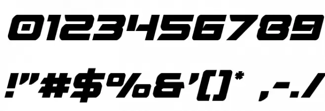 Starduster Semi-Italic Font OTHER CHARS