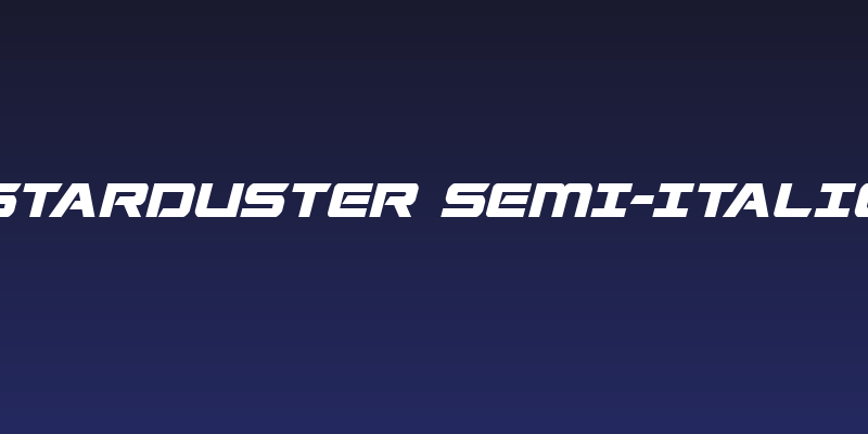 Starduster Semi-Italic Social Header