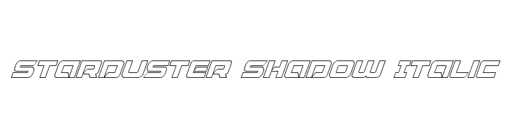 Starduster Shadow Italic Font
