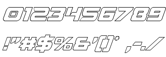 Starduster Shadow Italic Font OTHER CHARS