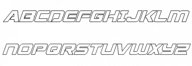 Starduster Shadow Italic Caratteri MAIUSCOLE