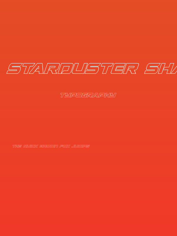 Starduster Shadow Italic Poster