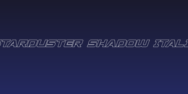 Starduster Shadow Italic Social Header