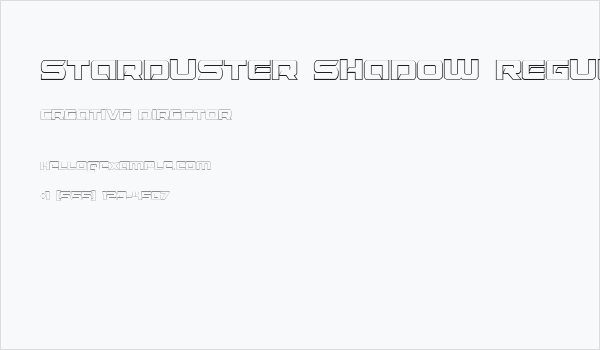 Starduster Shadow Regular Business Card