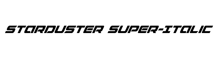 Starduster Super-Italic  Frei Schriftart Herunterladen