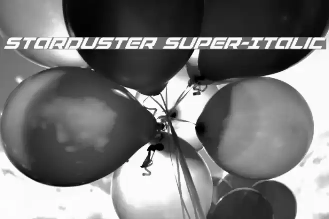 Starduster Super-Italic Font examples