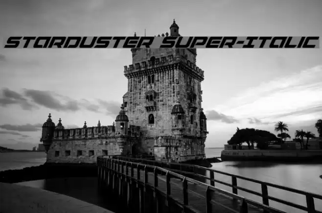 Starduster Super-Italic Font examples