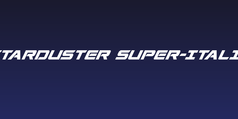 Starduster Super-Italic Social Header