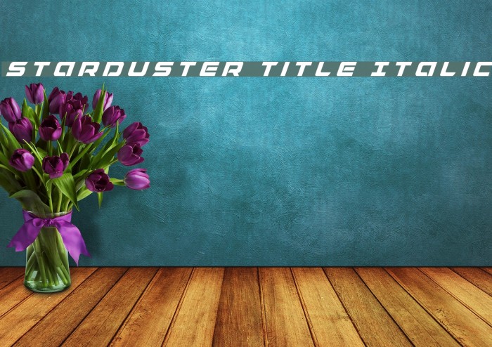 Starduster Title Italic Font examples