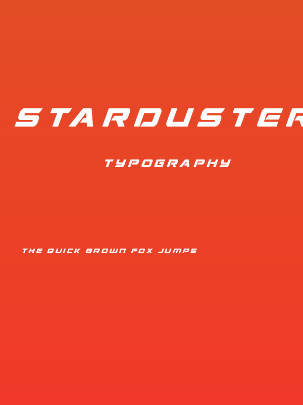 Starduster Title Italic Poster