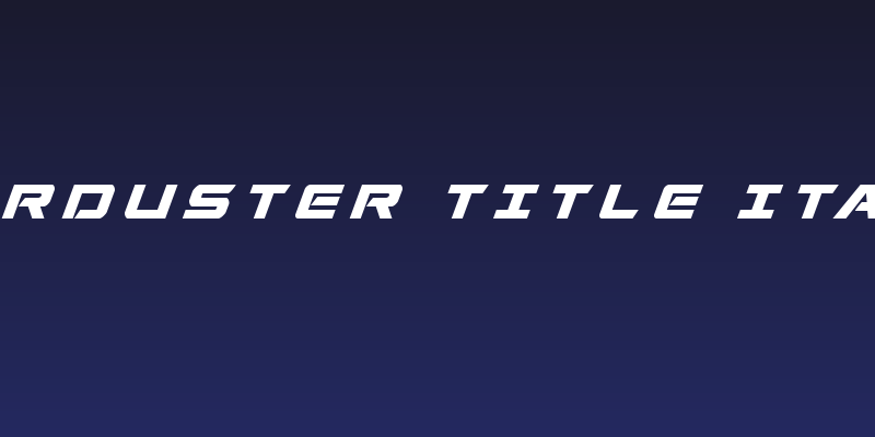 Starduster Title Italic Social Header