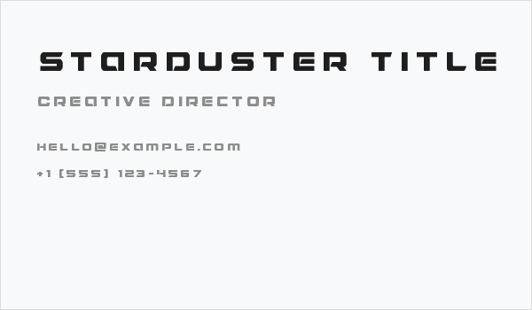 Starduster Title Business Card