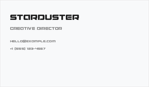 Starduster Business Card