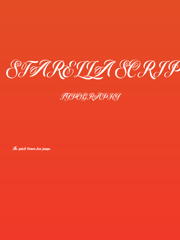 Starella Script PERSONAL USE Poster