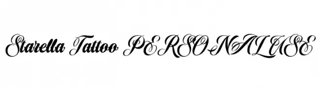 Starella Tattoo PERSONAL USE  Frei Schriftart Herunterladen