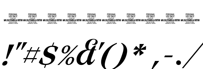 Starella Tattoo PERSONAL USE Font OTHER CHARS