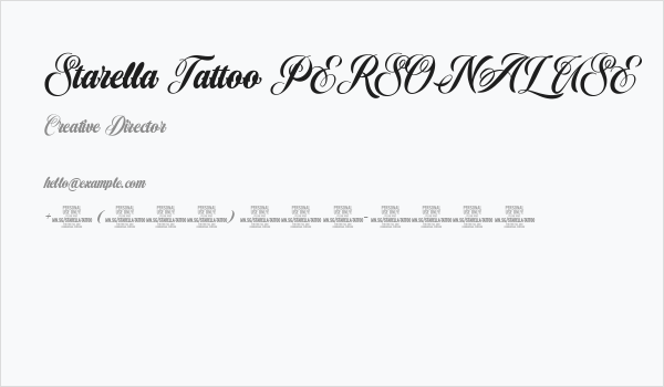 Starella Tattoo PERSONAL USE Business Card