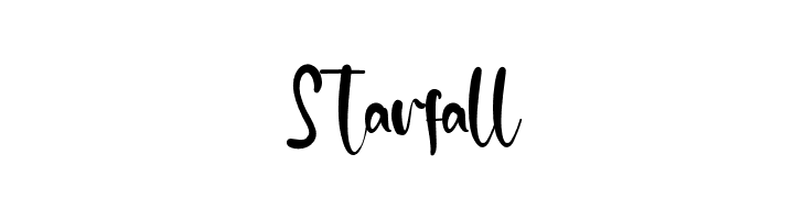 Starfall  Frei Schriftart Herunterladen