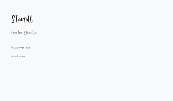 Starfall Business Card