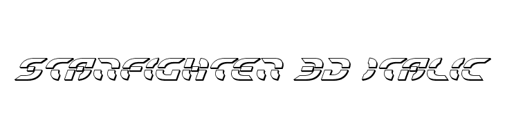 Starfighter 3D Italic  免费字体下载