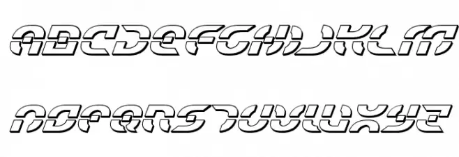 Starfighter 3D Italic フォント 大文字