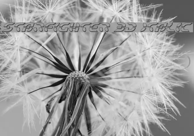 Starfighter 3D Italic Font examples