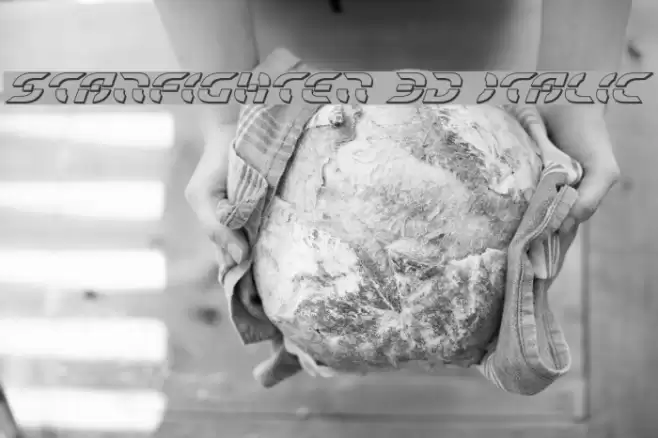 Starfighter 3D Italic Font examples