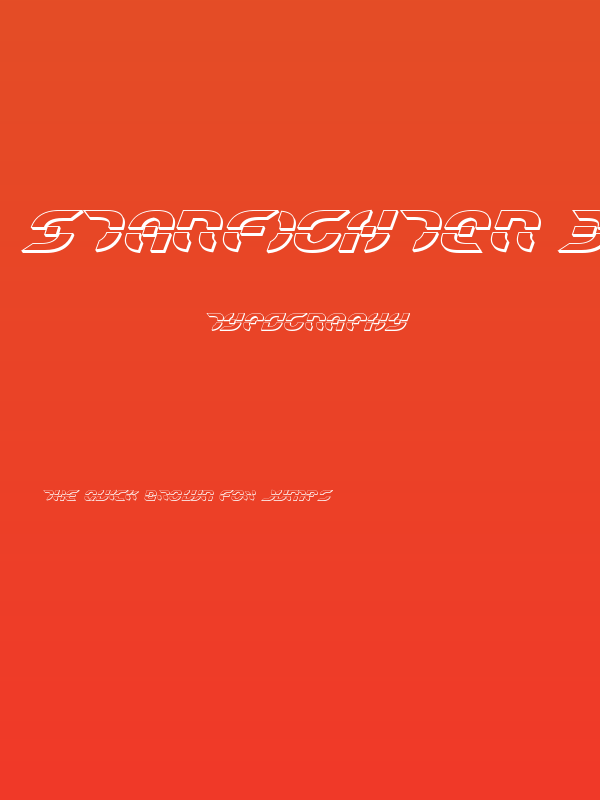 Starfighter 3D Italic Poster