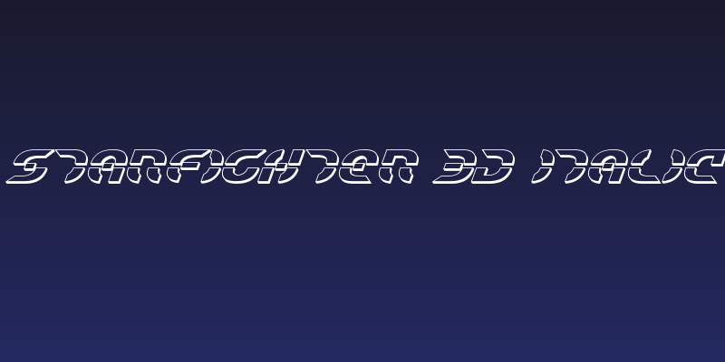 Starfighter 3D Italic Social Header