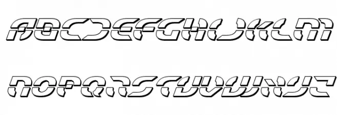 Starfighter 3D Italic Caratteri MINUSCOLO