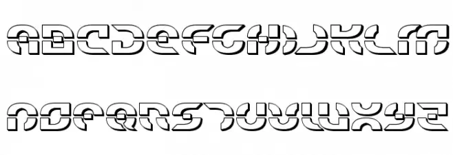 Starfighter 3D Schriftart Groß