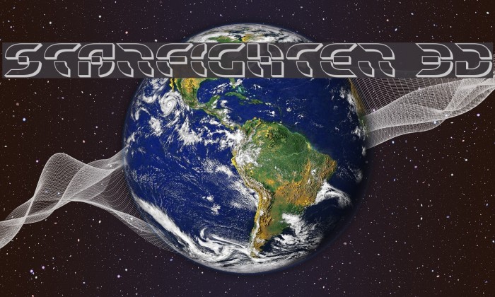 Starfighter 3D Font examples