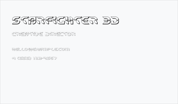 Starfighter 3D Business Card