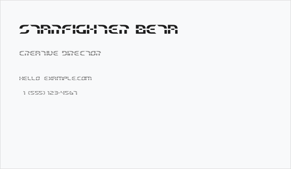 Starfighter Beta Business Card