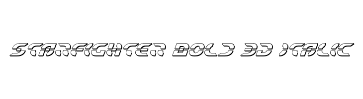 Starfighter Bold 3D Italic Font