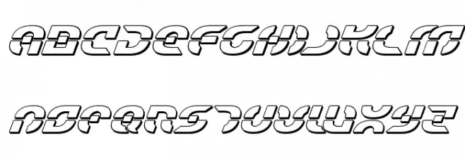 Starfighter Bold 3D Italic フォント 大文字