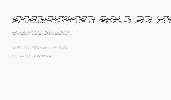 Starfighter Bold 3D Italic Business Card