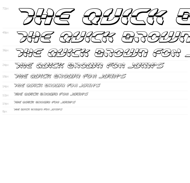 Starfighter Bold 3D Italic Waterfall