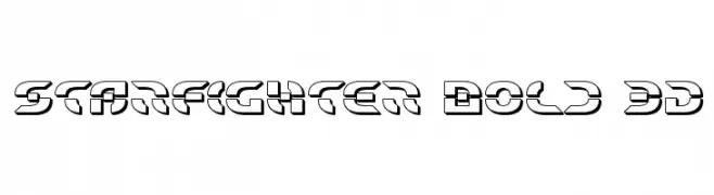Starfighter Bold 3D  Frei Schriftart Herunterladen