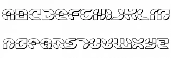 Starfighter Bold 3D Schriftart Groß