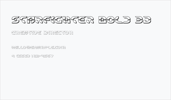 Starfighter Bold 3D Business Card