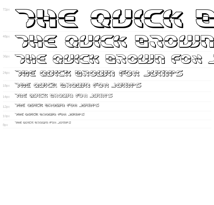 Starfighter Bold 3D Waterfall