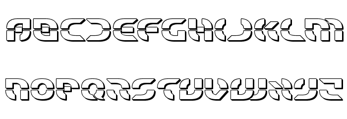 Starfighter Bold 3D Font LOWERCASE