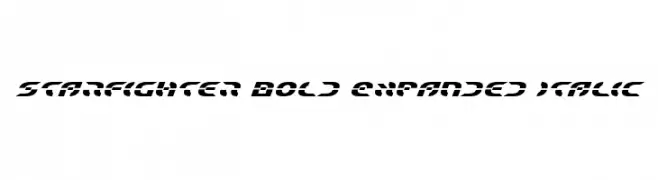 Starfighter Bold Expanded Italic  Free Fonts Download