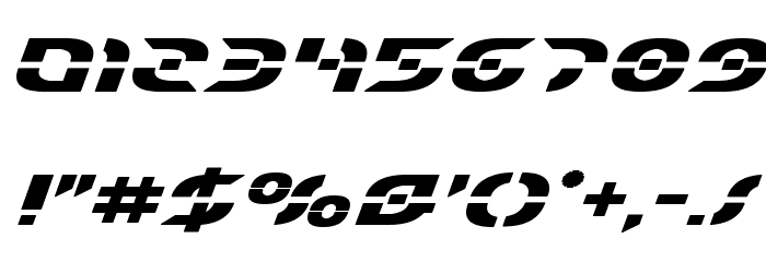 Starfighter Bold Expanded Italic Font OTHER CHARS