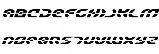 Starfighter Bold Expanded Italic Polices MAJUSCULES