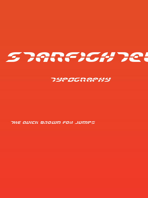 Starfighter Bold Expanded Italic Poster