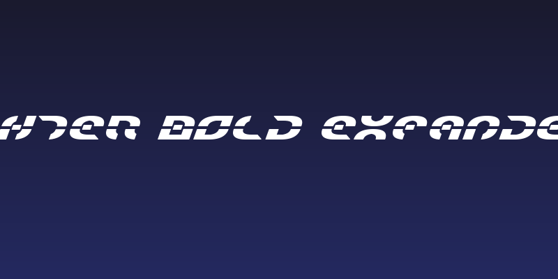 Starfighter Bold Expanded Italic Social Header