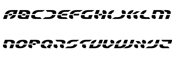 Starfighter Bold Expanded Italic Font LOWERCASE