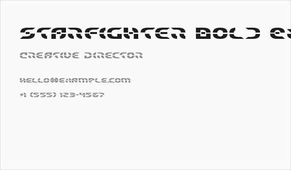 Starfighter Bold Expanded Business Card